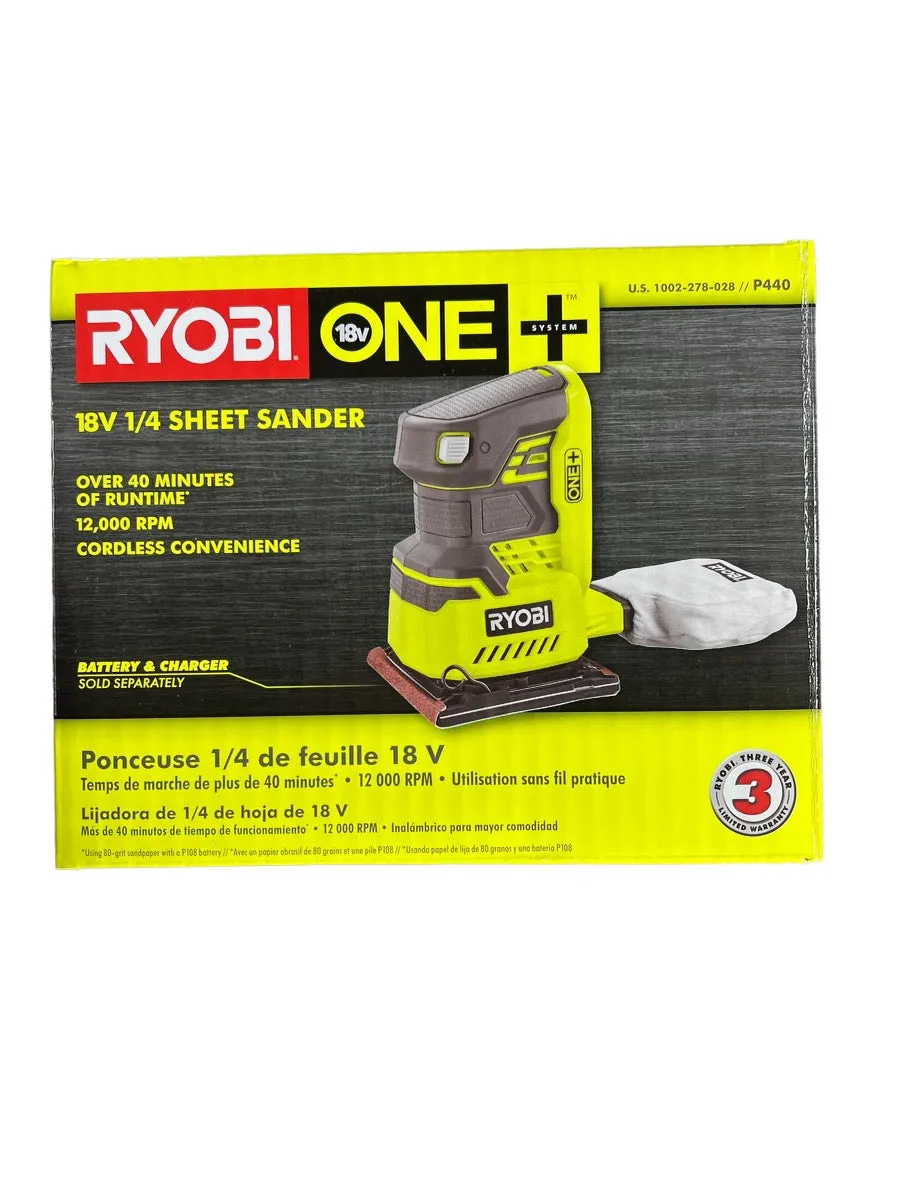 18-Volt Cordless ONE  1/4 Sheet Sander