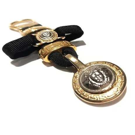 1990s GIANNI VERSACE MEDUSA MEDALLION KEY RING BAG CHARM