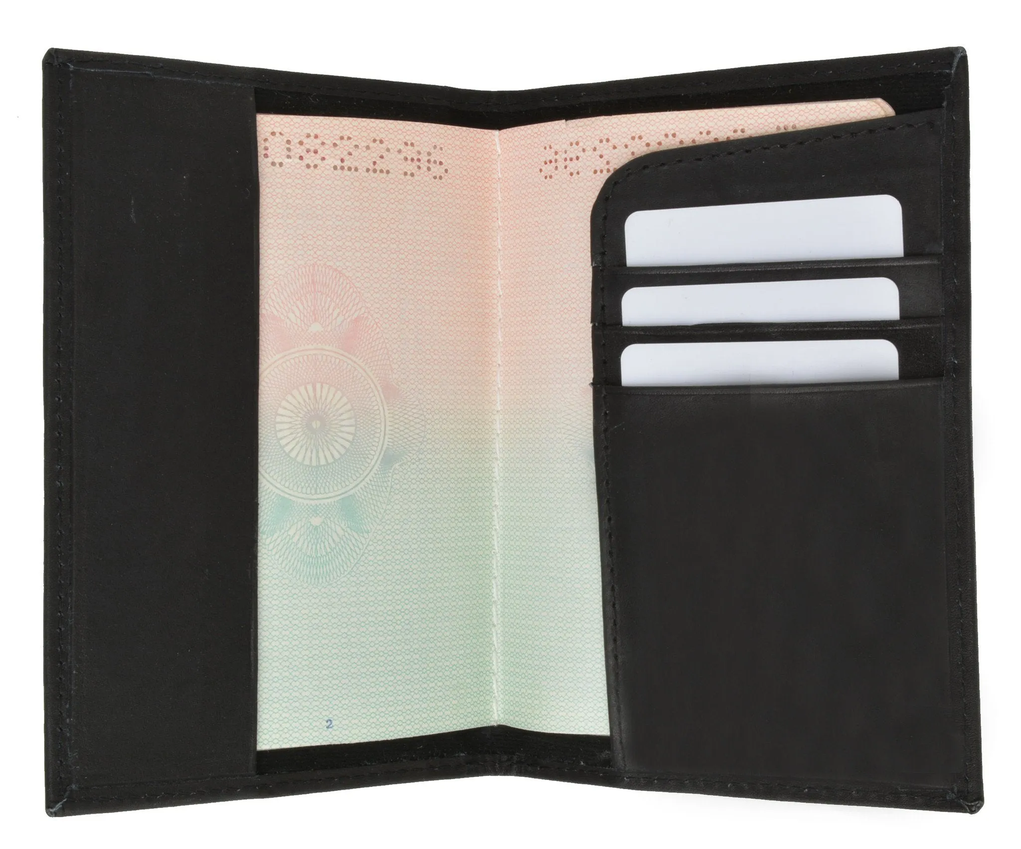 601CF BLIND/Leather Passport wallet with Card holder