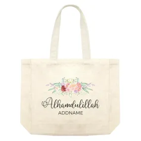 Alhamdulillah with Flower Addname Shopping Bag