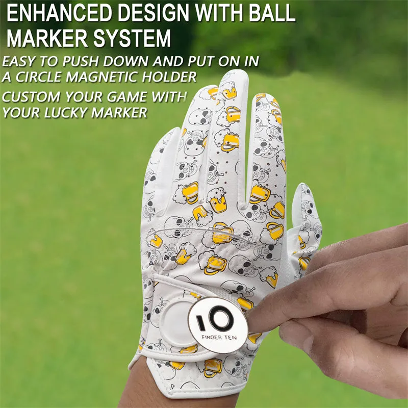 All Weather Grip 3 Pack Golf Skull Gloves Men