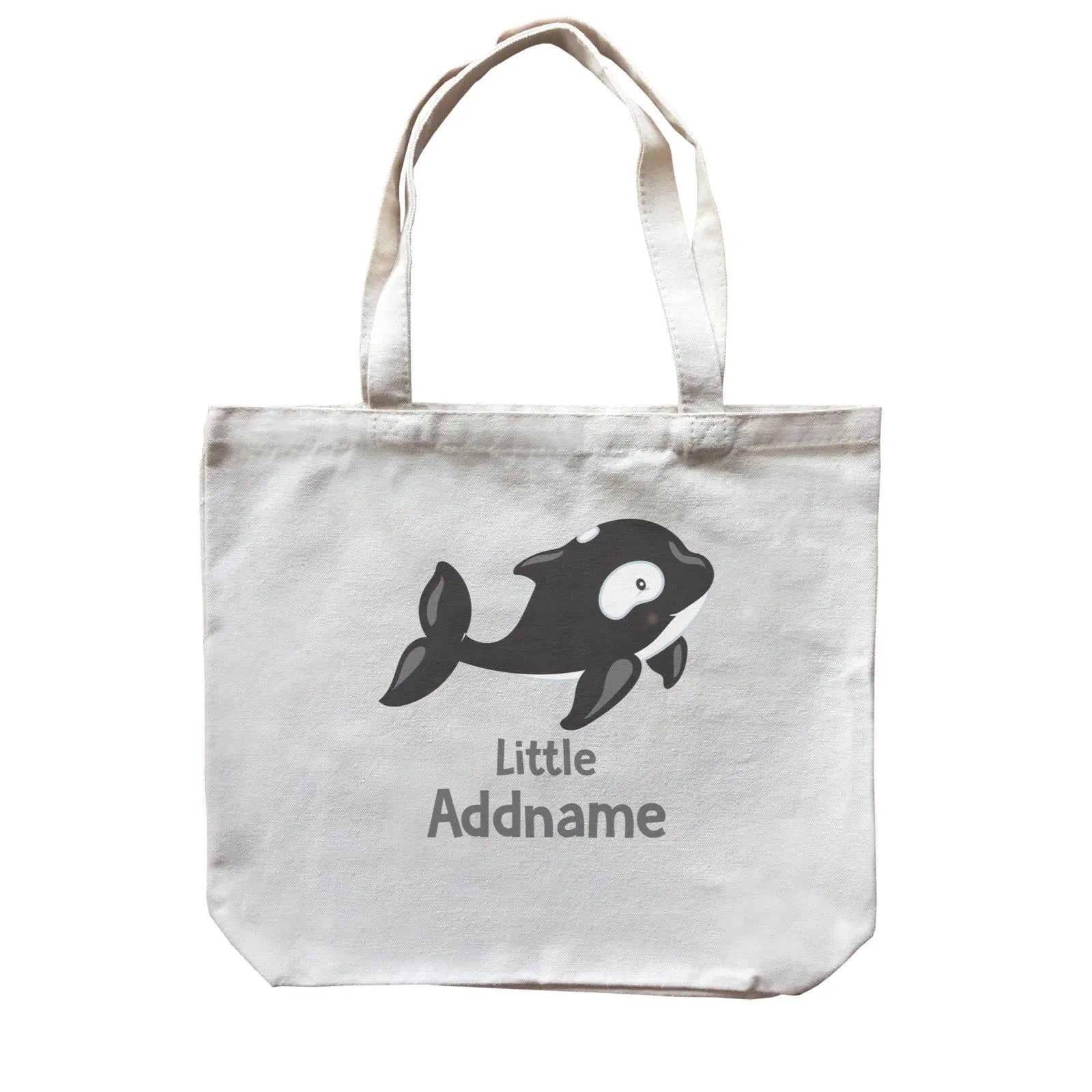 Arctic Animals Little Killer Whale Addname Canvas Bag