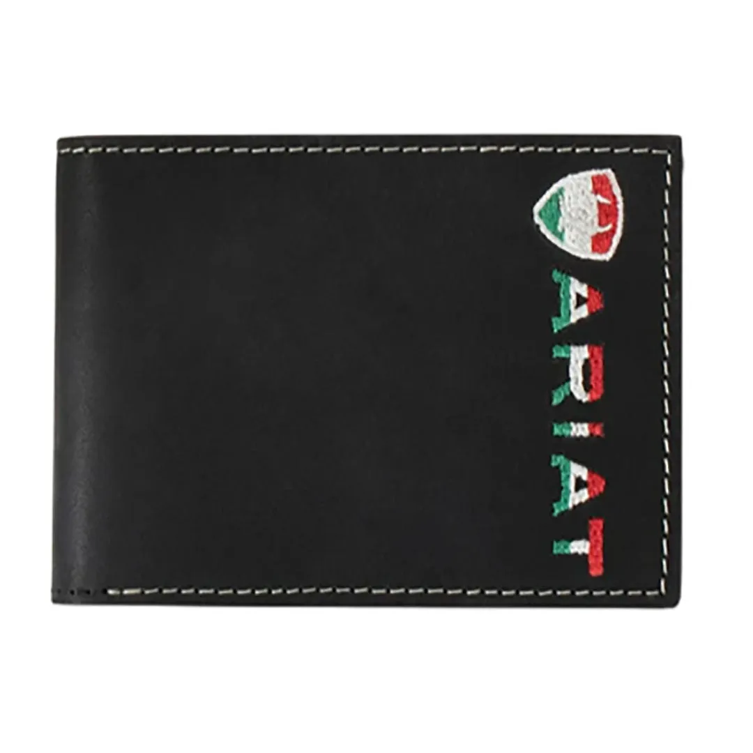 Ariat Bifold Rodeo Mexican Flag  Embroidered Wallet