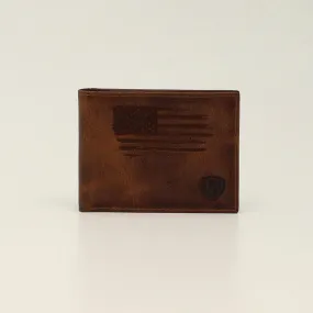 Ariat Distressed Patriot Flag Bifold Wallet