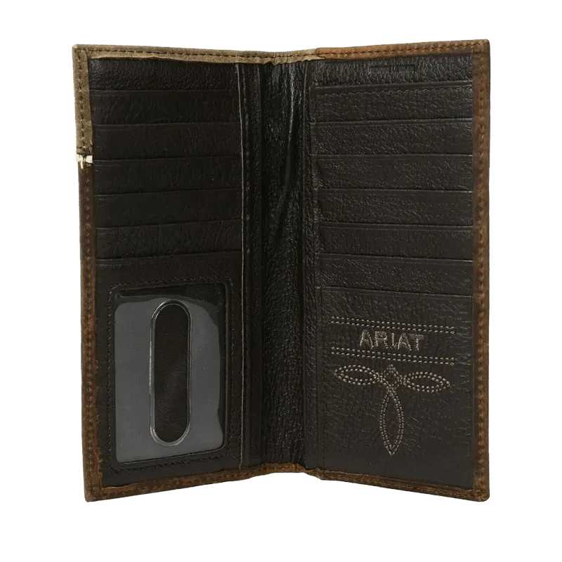 Ariat Men's Embroidered Over Logo Rodeo Wallet