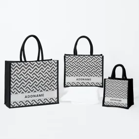 AUFBAU Series - Black Jute Bags