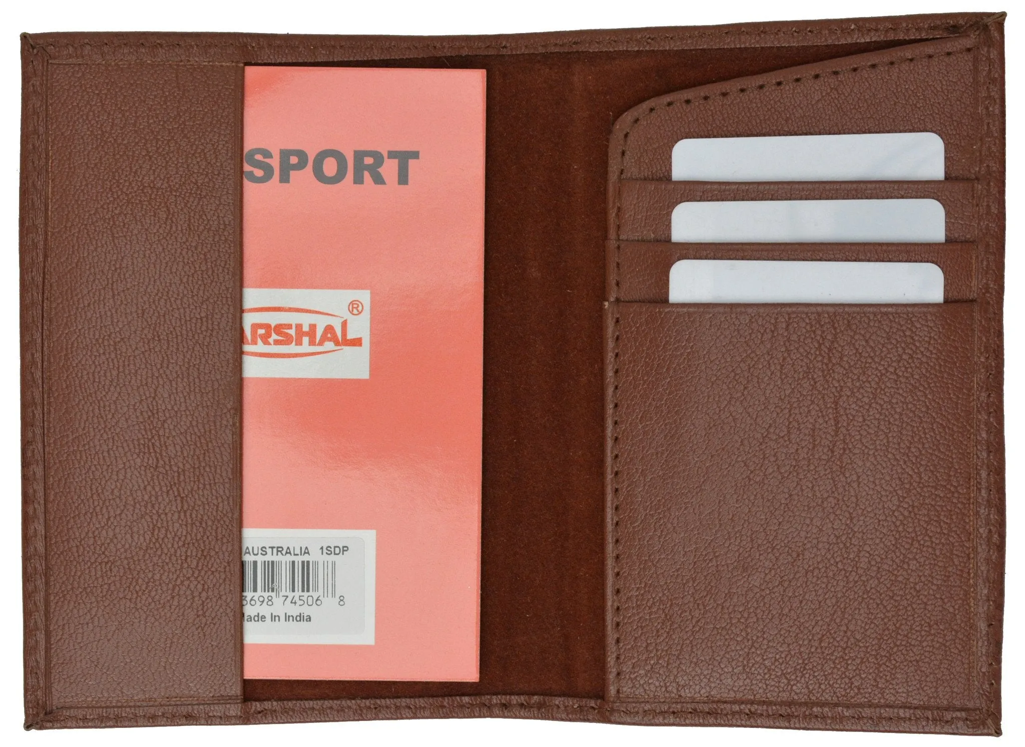 Australia Passport Cover Genuine Leather Passport Wallet Credit Card Slots for Travel with Imprint logo 601 Australia