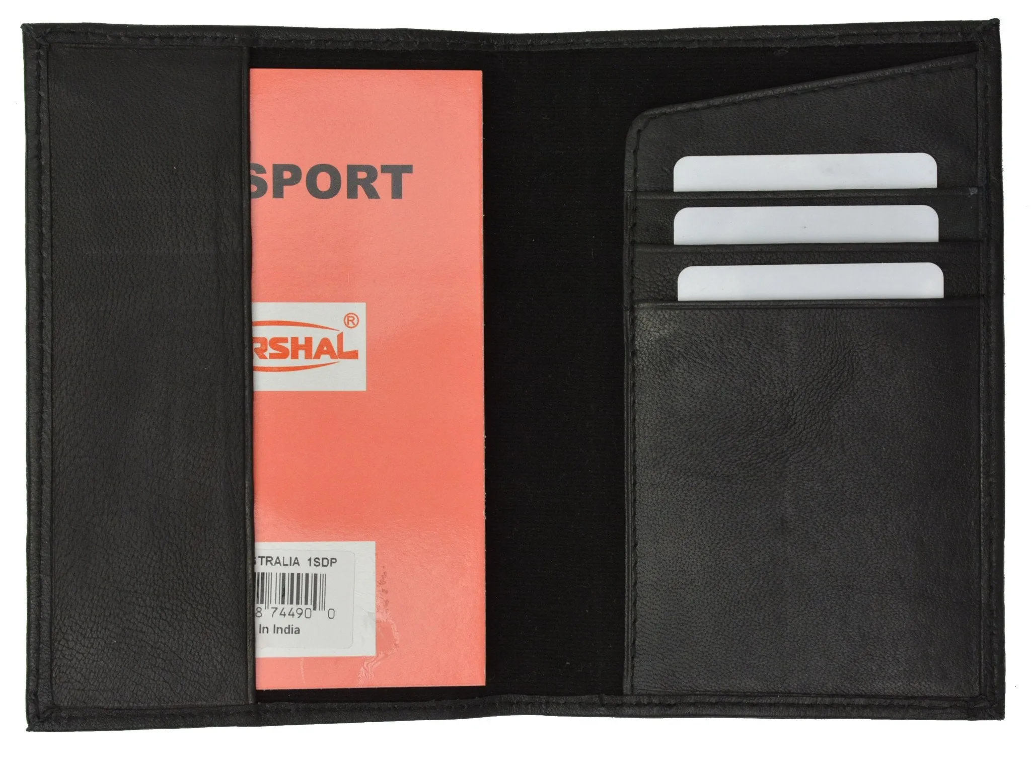 Australia Passport Cover Genuine Leather Passport Wallet Credit Card Slots for Travel with Imprint logo 601 Australia