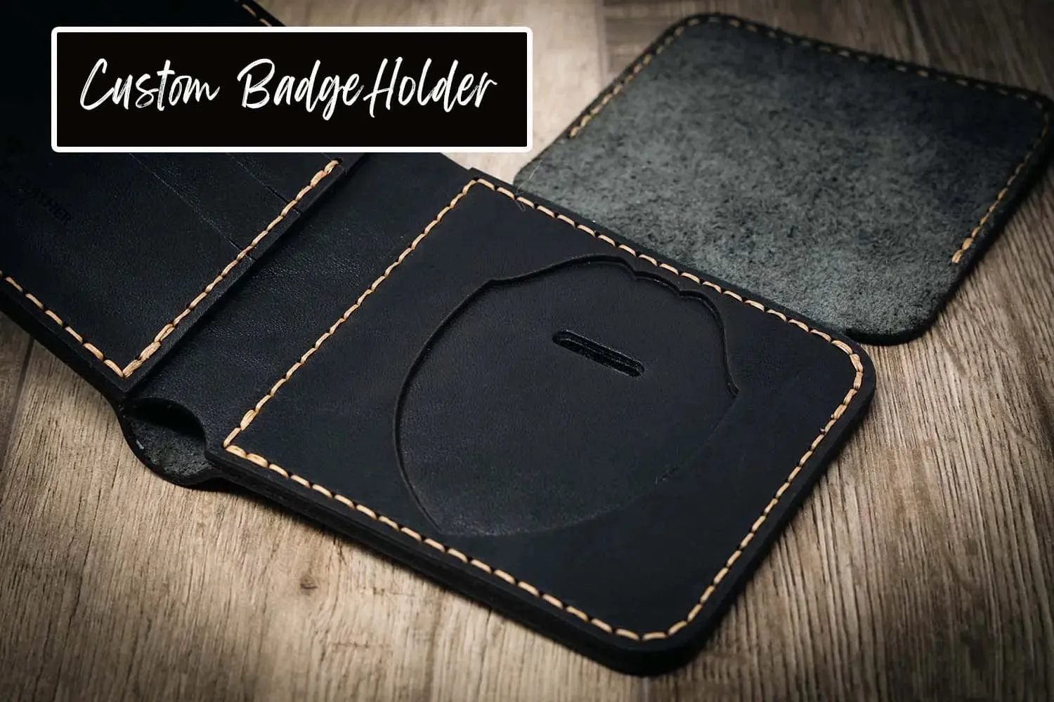 Badge Bifold Wallet - Black