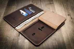 Badge Long Wallet - Walnut Brown