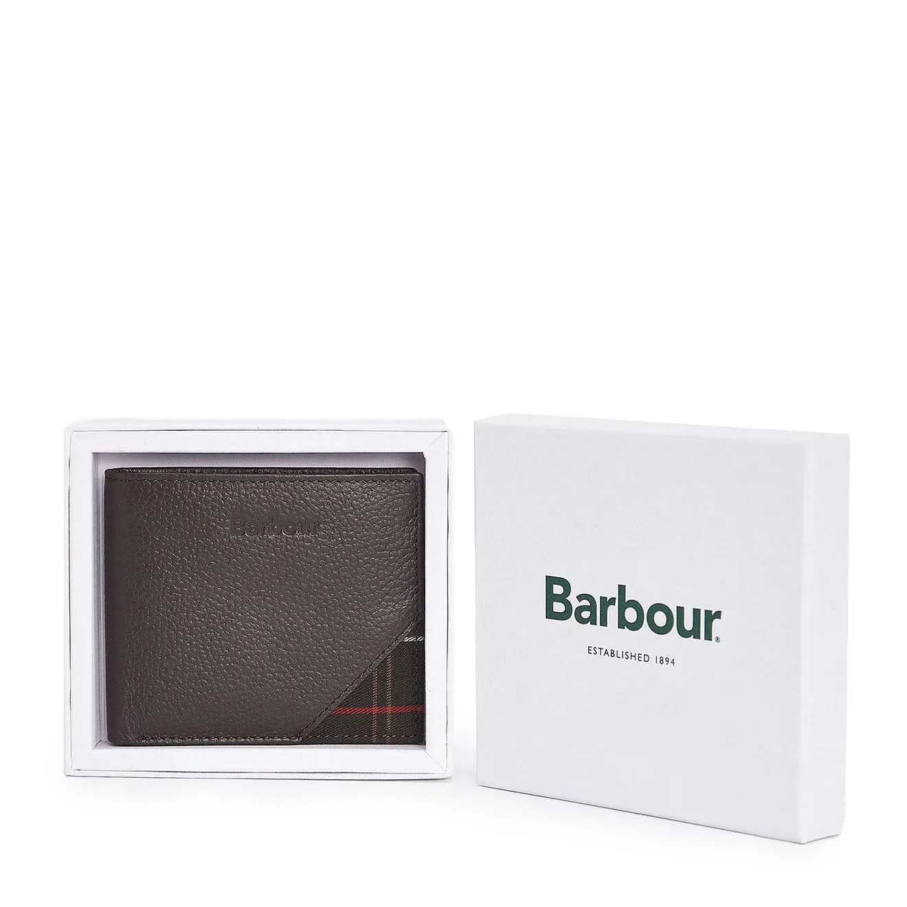 Barbour Tabert Leather Wallet Chocolate Brown