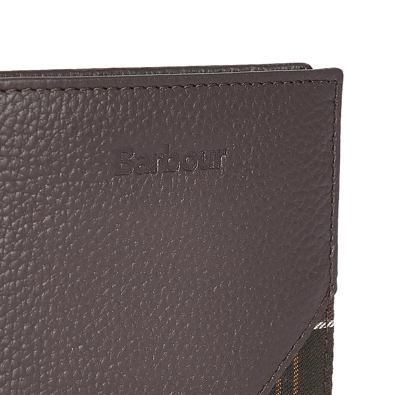 Barbour Tabert Leather Wallet Chocolate Brown