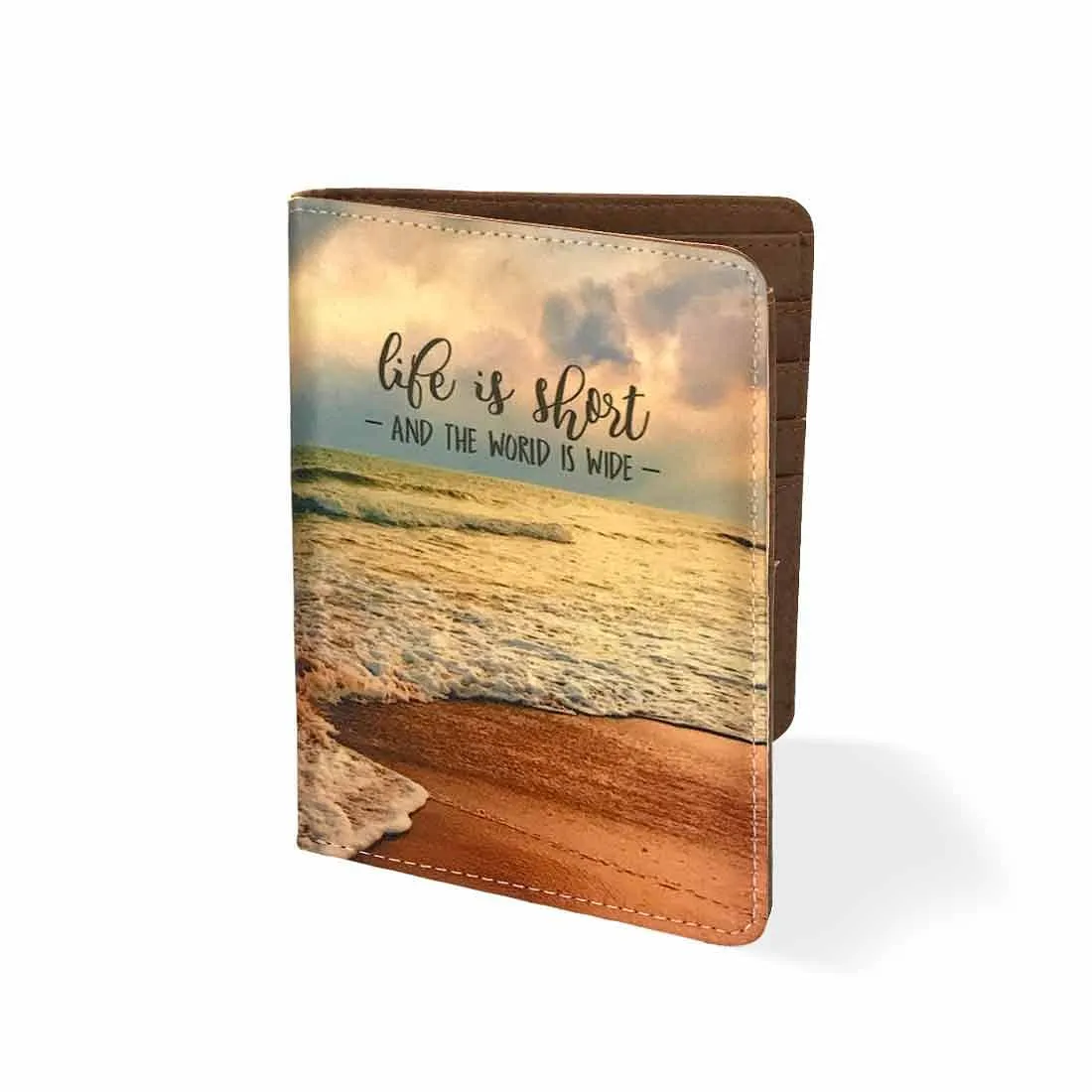 Beach Passport Case Travel Wallet Organizer  -- Life Is Short