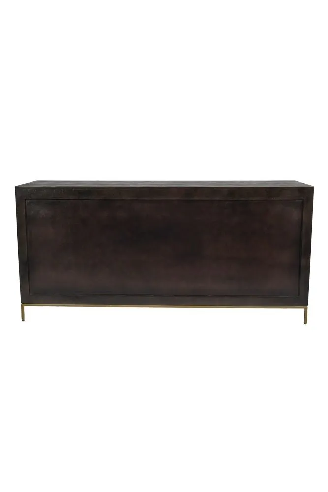 Beautiful Black Sideboard with Gold Detailing