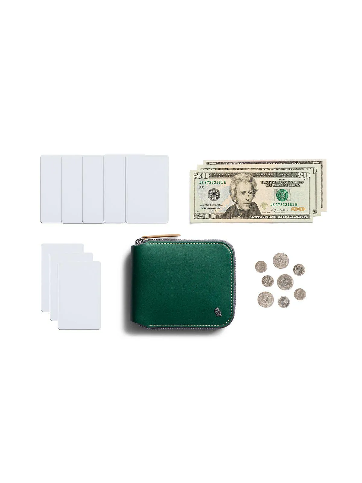 Bellroy Zip Wallet Racing Green RFID