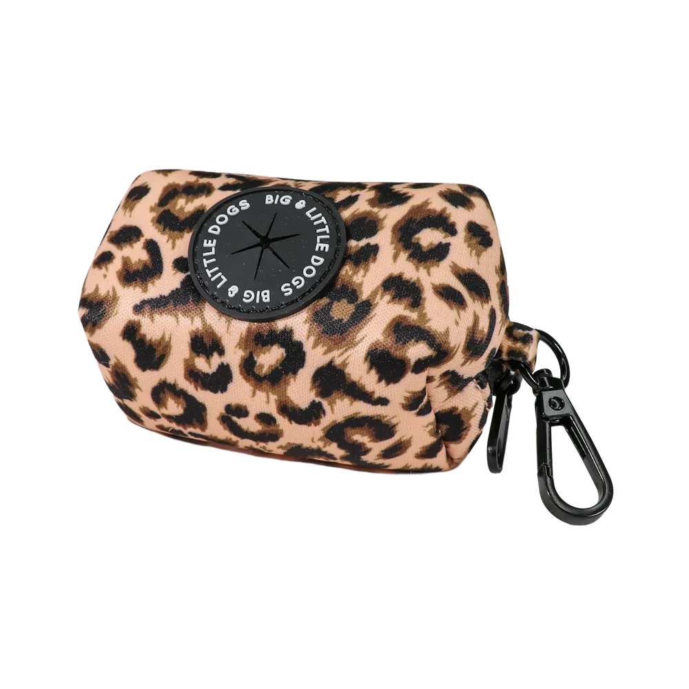 Big & Little Dogs Poop Bag Holder: Luxurious Leopard