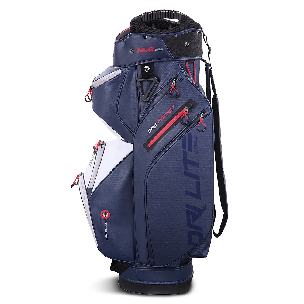 Big Max Dri Lite Style Cart Bag - Navy/White/Red