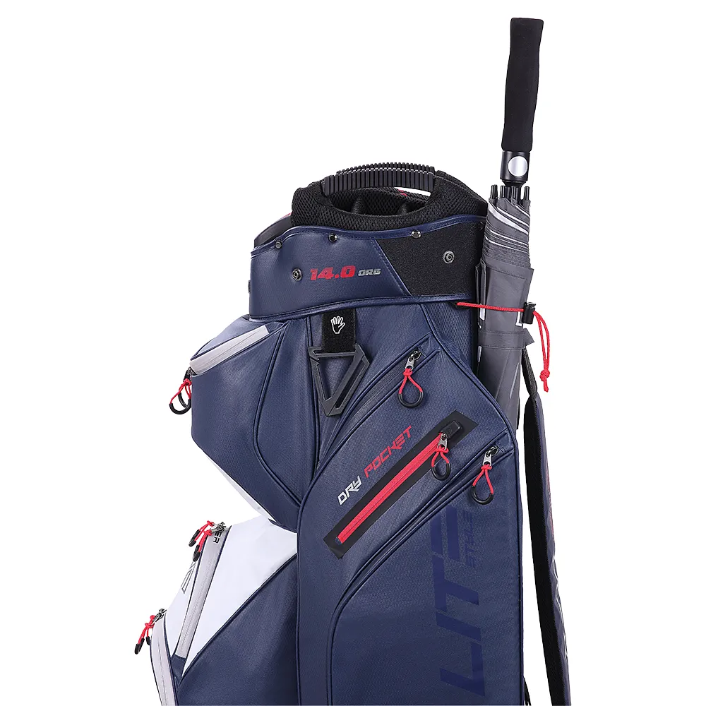 Big Max Dri Lite Style Cart Bag - Navy/White/Red