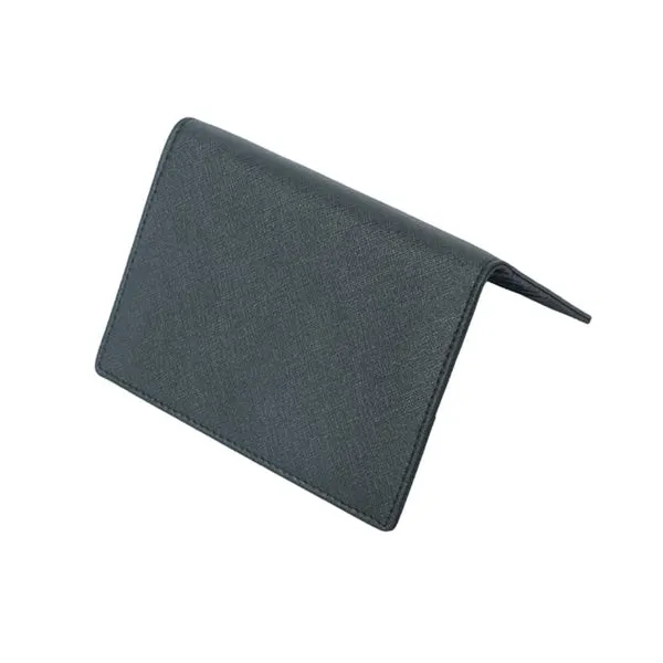 Black Grained Leather RFID Passport Holder 黑色真牛皮RFID安全防盜護照證件套 CH19015