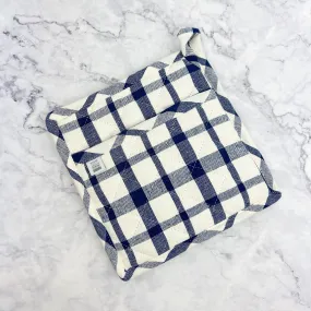 Blue Plaid Pot Holder