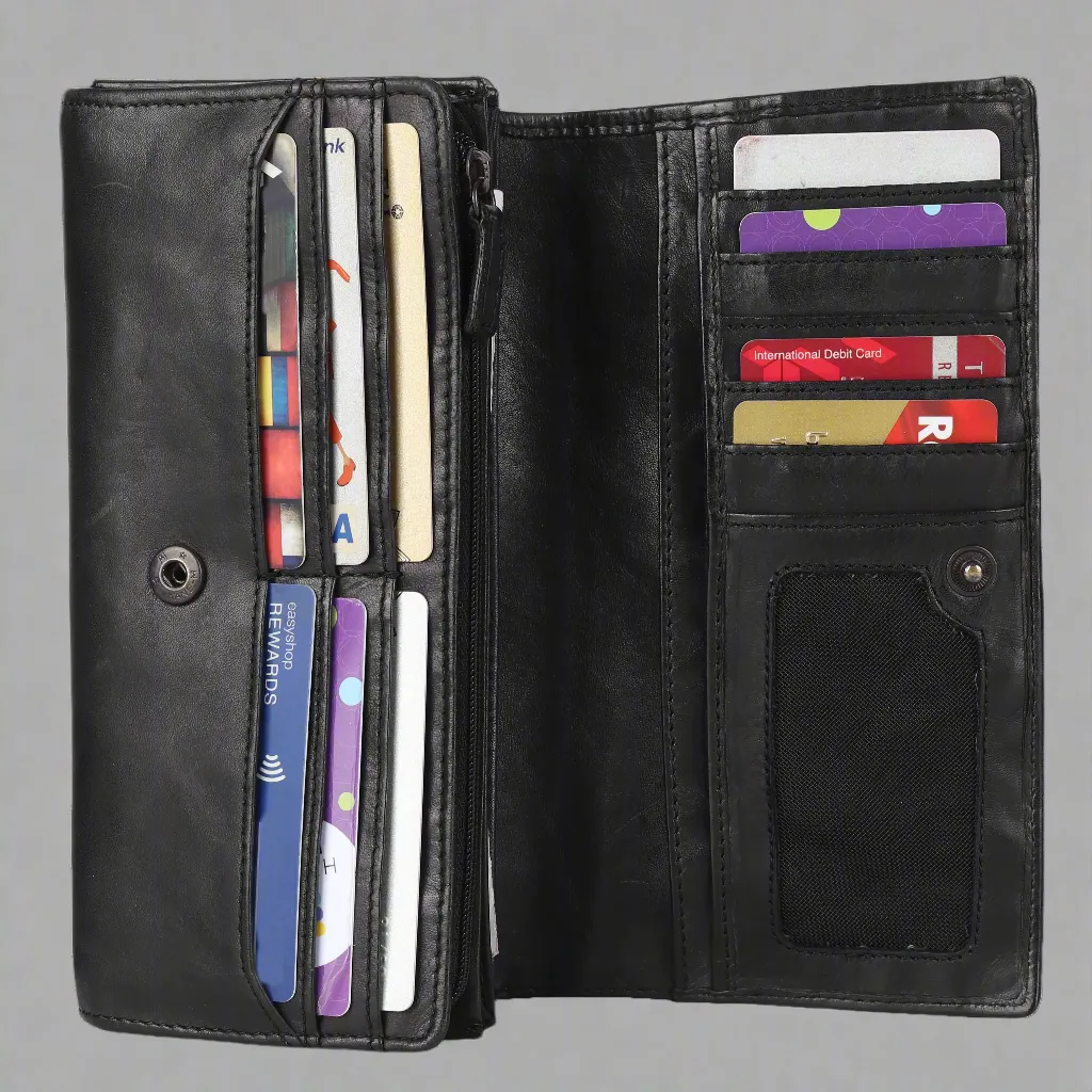 BOL Women's Square Tab Leather Wallet