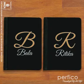 Bold © Personalized Passport Cover and Holder Set for Couples