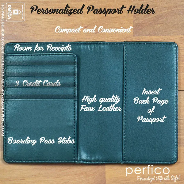 Bold © Personalized Passport Cover and Holder