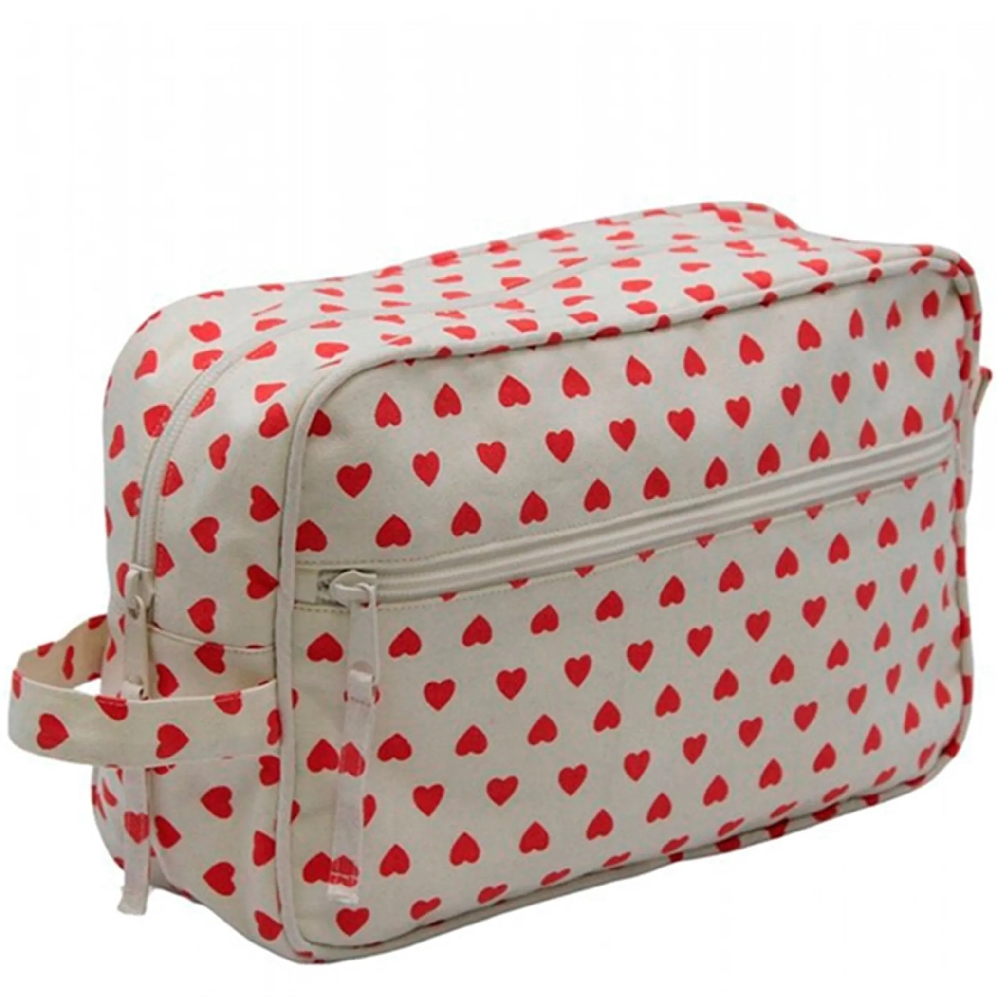 BONTON Red Canvas Toiletry Bag