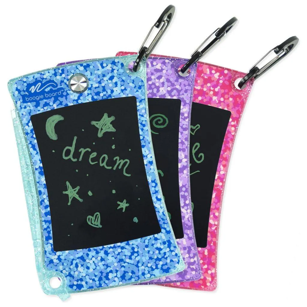 Boogie Board Jot Pocket with Clip Shimmer Collection Blue