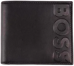 Boss Big Bold Logo 8 Card Wallet In Black