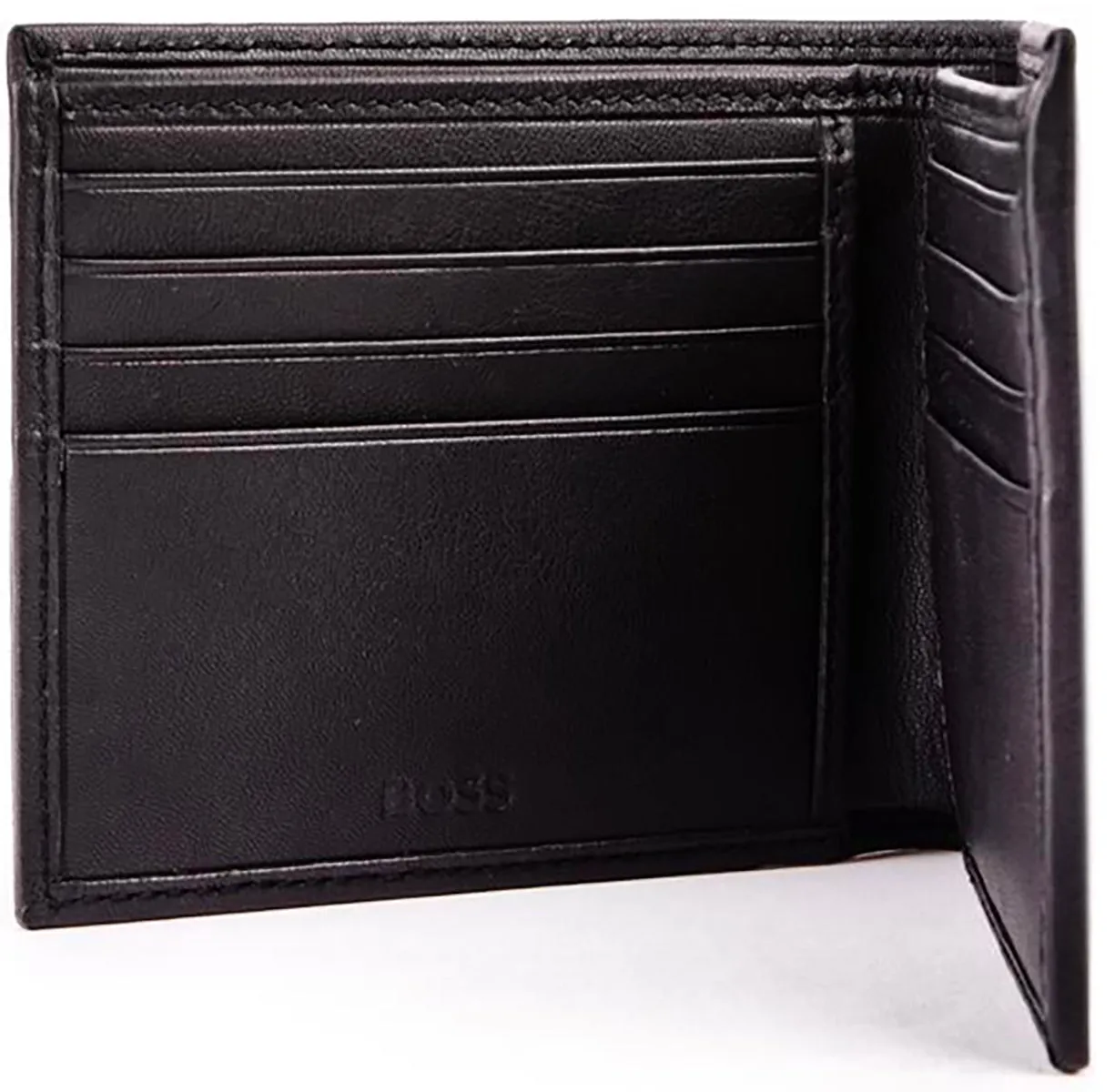 Boss Big Bold Logo 8 Card Wallet In Black