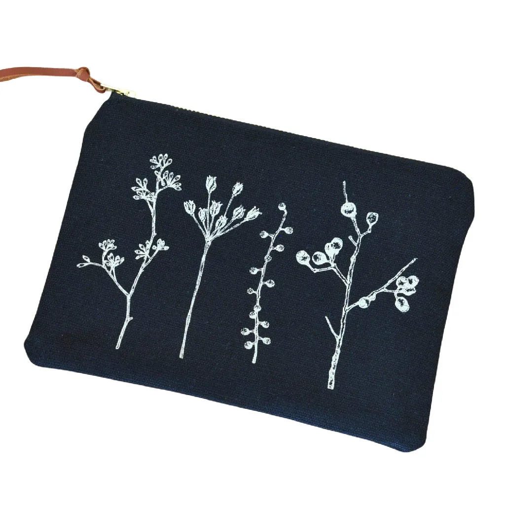 Botanica Black Flat Bottom Pouch