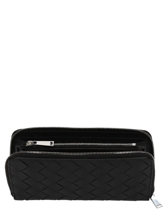 Bottega Veneta   Intrecciato leather zip around wallet 