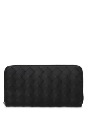 Bottega Veneta   Intrecciato leather zip around wallet 