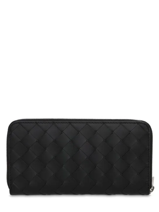 Bottega Veneta   Intrecciato leather zip around wallet 