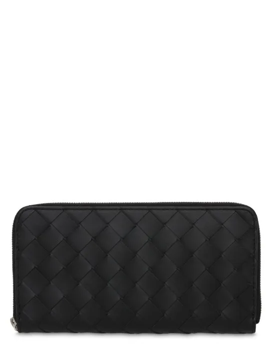 Bottega Veneta   Intrecciato leather zip around wallet 