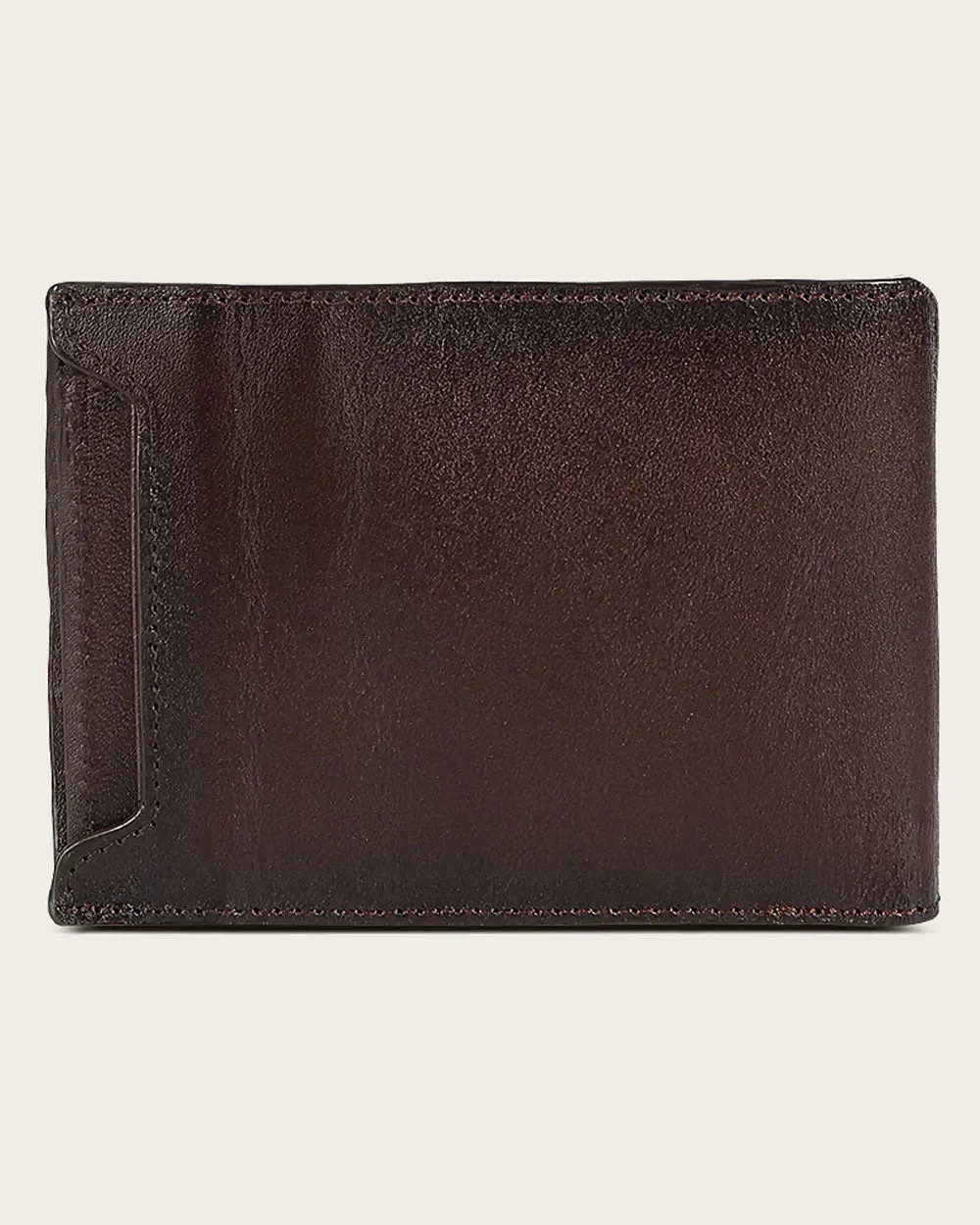 Brown geometric wallet