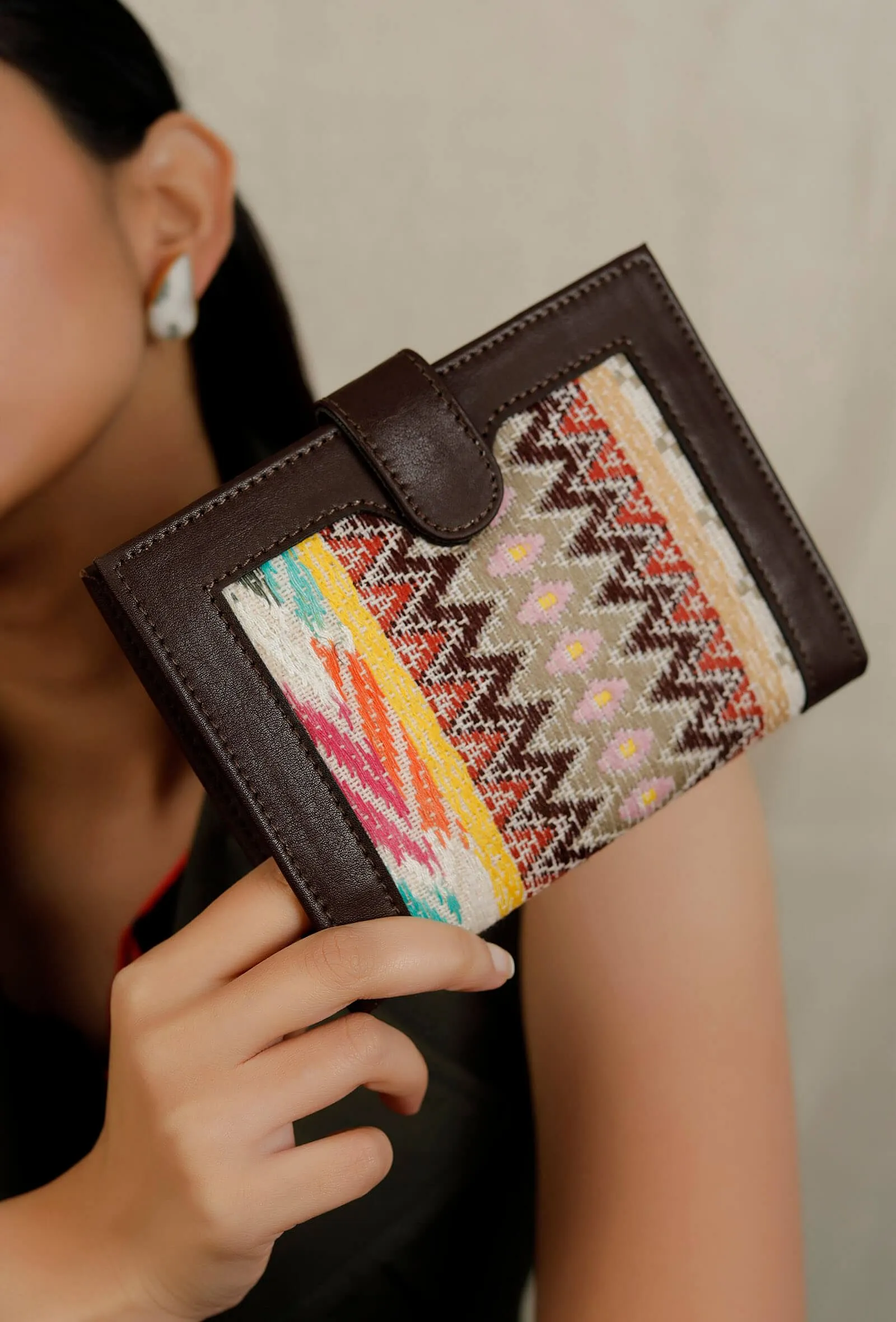 Brunette Jacquard Passport Holder