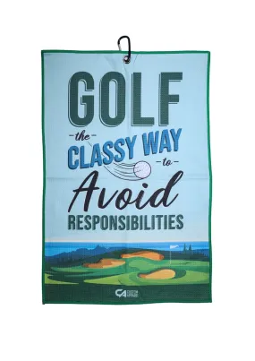 CA Waffle Golf Towels | Classy Golf