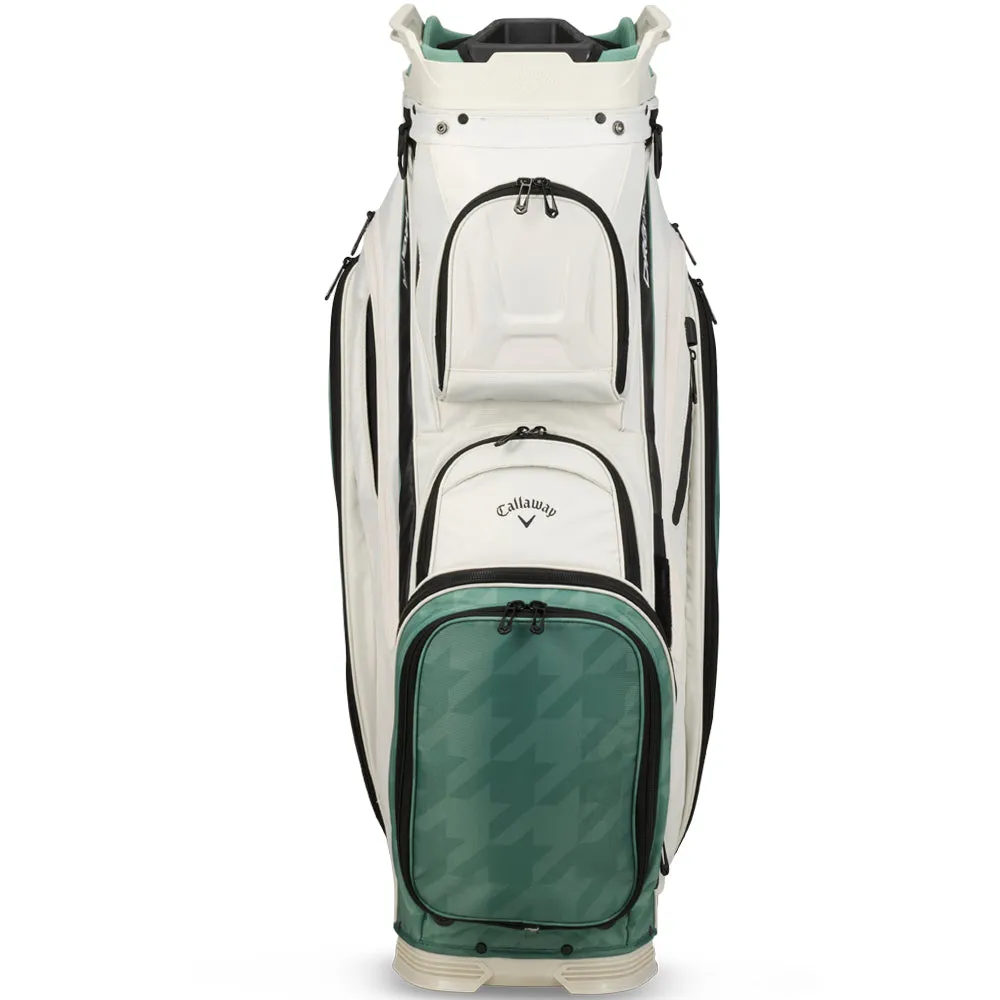 Callaway Org 14 Cart Bag - Khaki/Jade Houndstooth