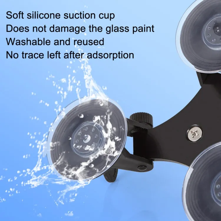 Car General Purpose Vehicle Bracket Suction Cup Fixed Glass Video Shooting Base, Shape: Suction Cup PTZ Phone Clip