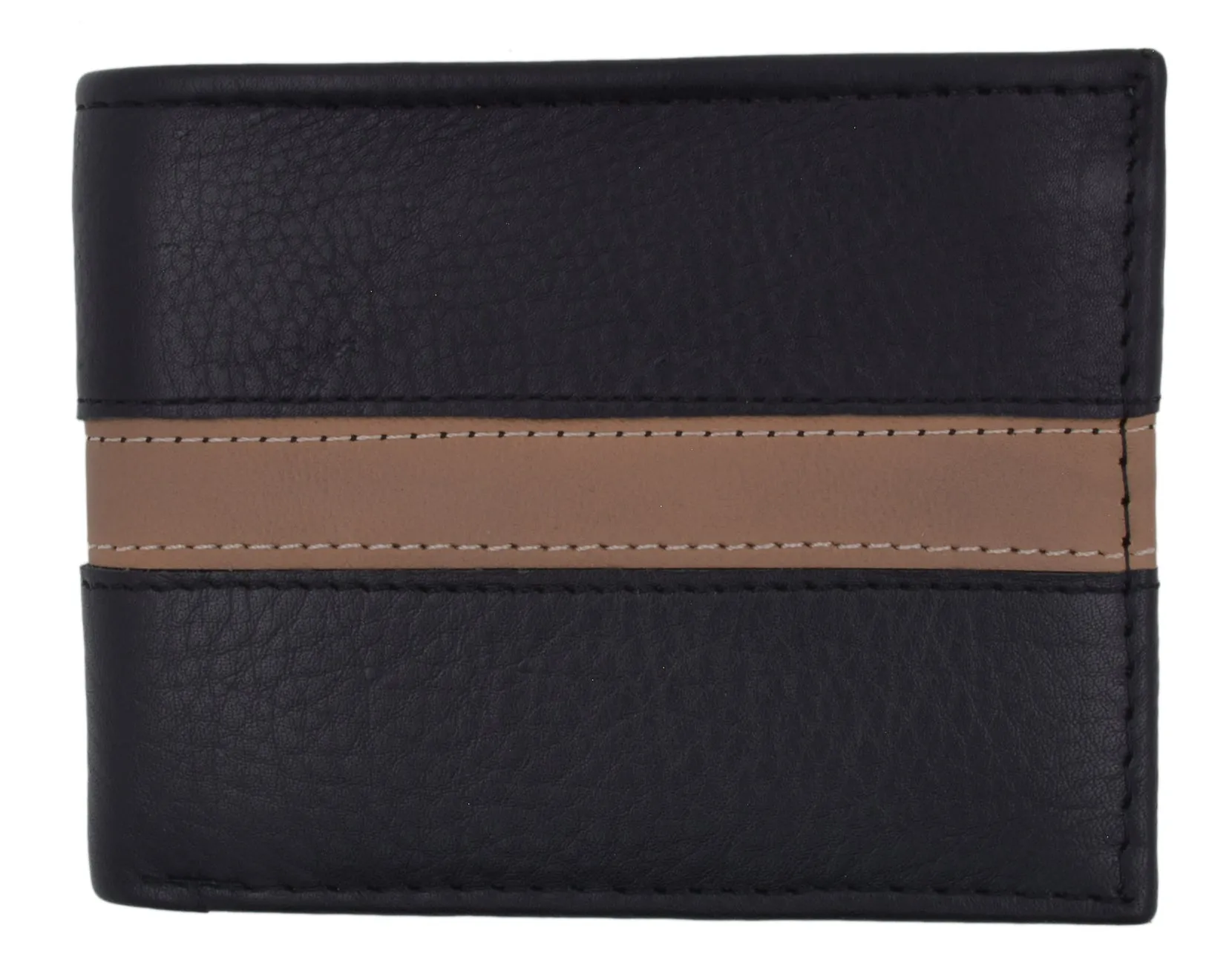 Cavelio Leather Men's Bifold Credit Card Removable ID Wallet