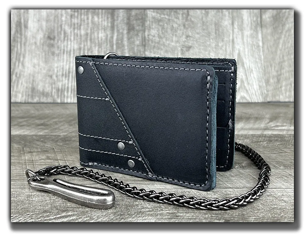 Chain Wallet with Guitar Pick Slots (With or Without Chain) - Carbon Black