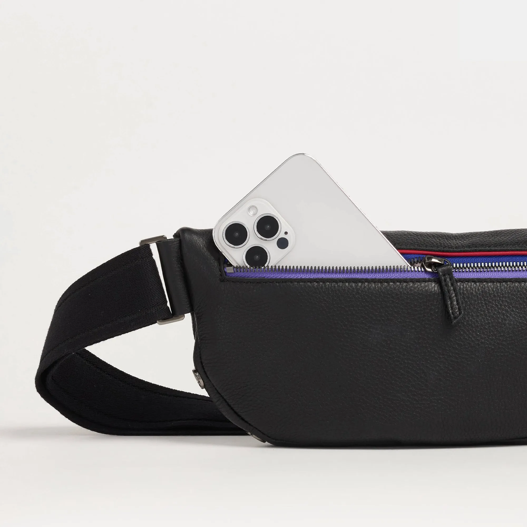 Charles Crossbody | Birthday Brite/Gunmetal-Purple Zip | Med