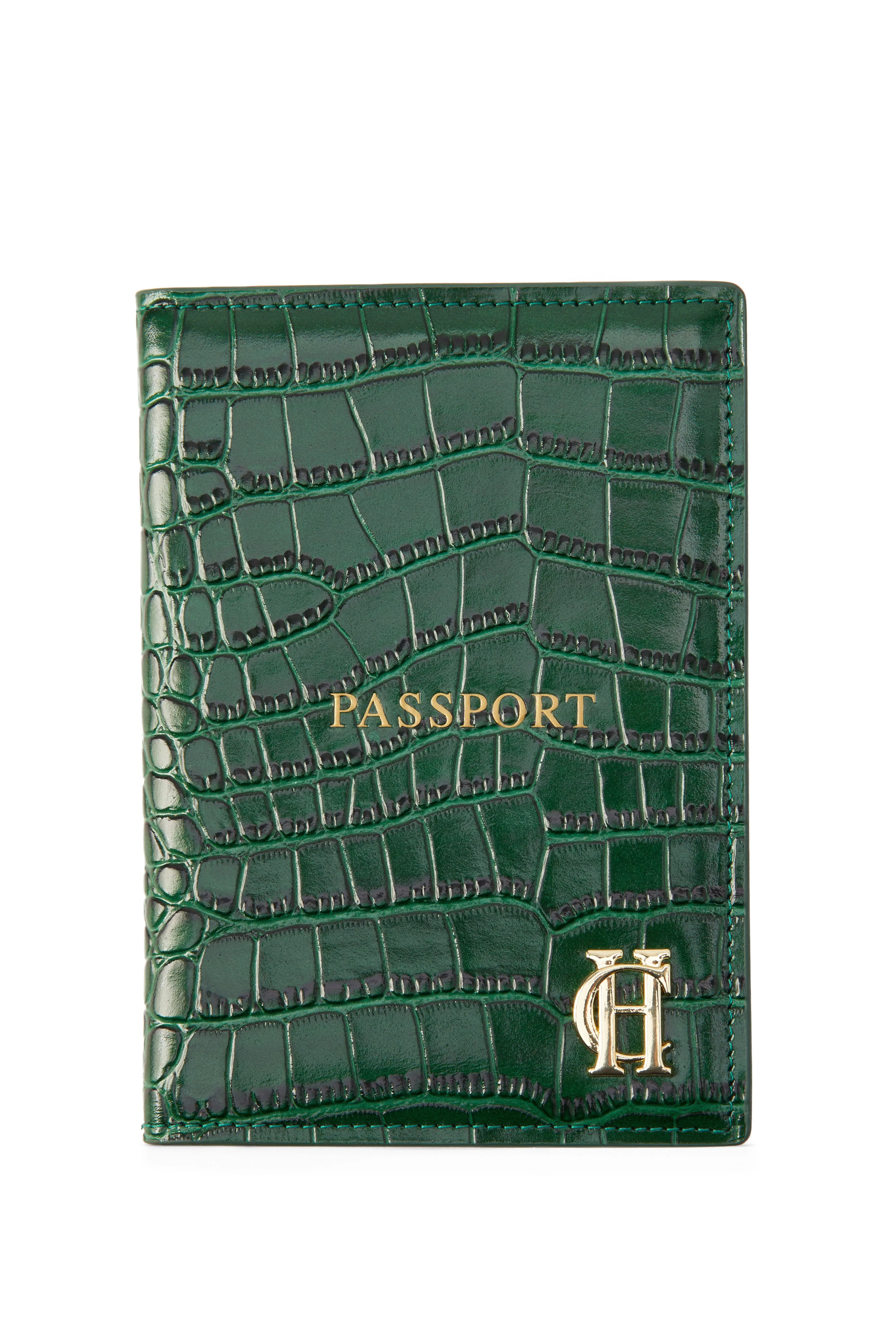 Chelsea Passport Holder (Emerald Croc)