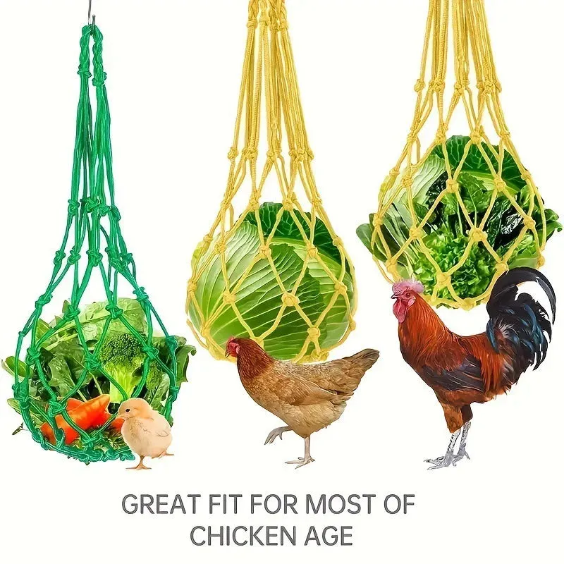 Chicken Fruit And Vegetable Net String Bag Treat Feeding Tool