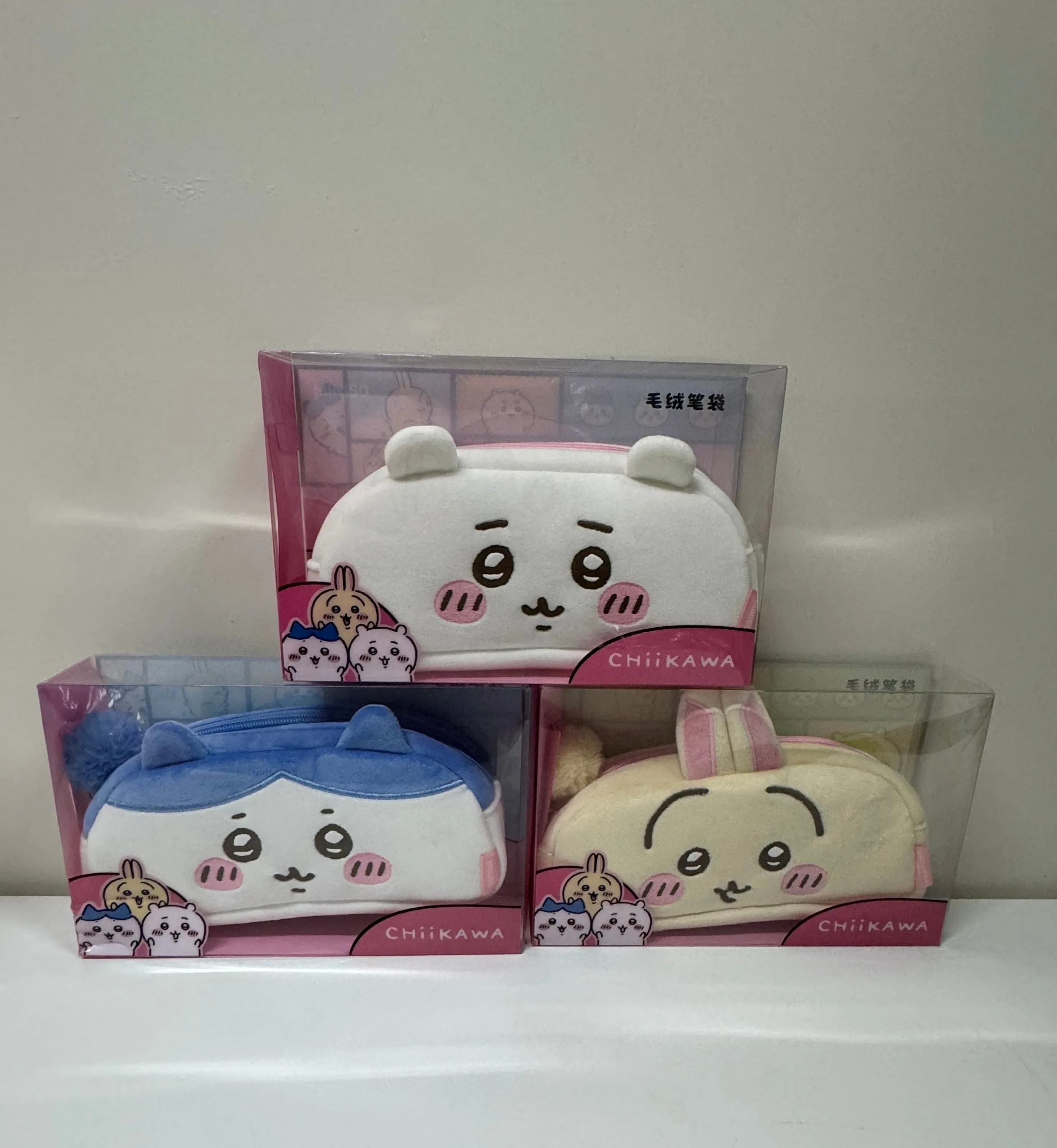 ChiiKawa X Miniso | ChiiKawa Hachiware Usagi Plush Pencil Bag - Kawaii items Room Decoration