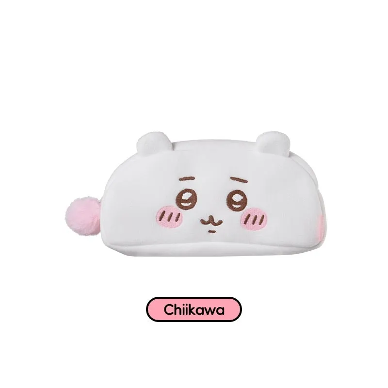 ChiiKawa X Miniso | ChiiKawa Hachiware Usagi Plush Pencil Bag - Kawaii items Room Decoration