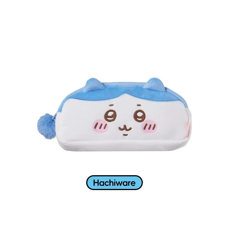 ChiiKawa X Miniso | ChiiKawa Hachiware Usagi Plush Pencil Bag - Kawaii items Room Decoration