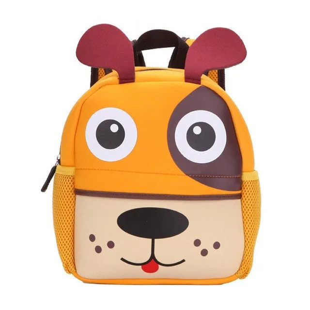 Children 3D Cute Animal Design Backpack Toddler Kid Neoprene School Bags Kindergarten Cartoon Comfortable Bag Giraffe Monkey Owl